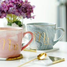 Load image into Gallery viewer, Gold marble porcelain mug