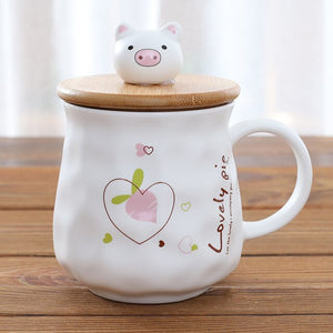 Cartoon cute pig mug