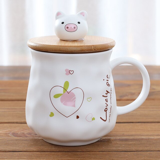 Cartoon cute pig mug