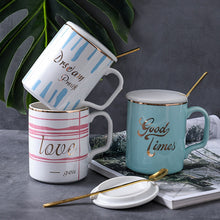 Load image into Gallery viewer, Gold letter mug